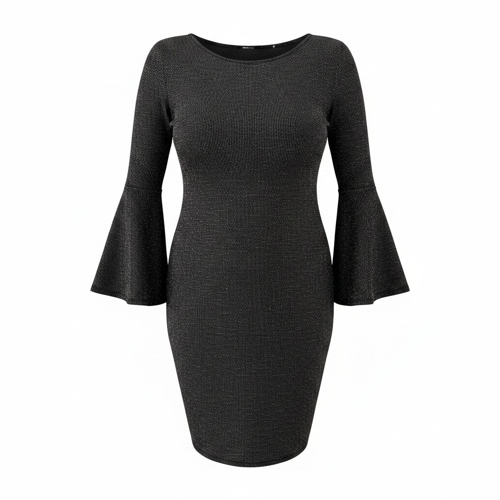 The Evening Bodycon Dress – Maternity Midi | Bell Sleeve