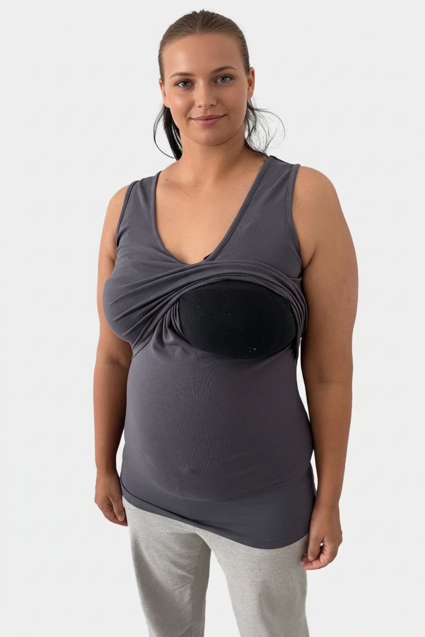 Nursing Tank by Momzelle – Seamless, Soft & Supportive