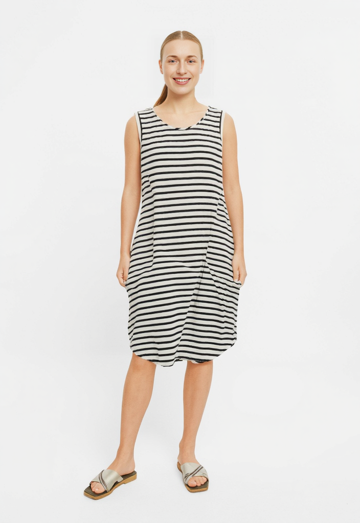 Old Navy white with black stripes dress