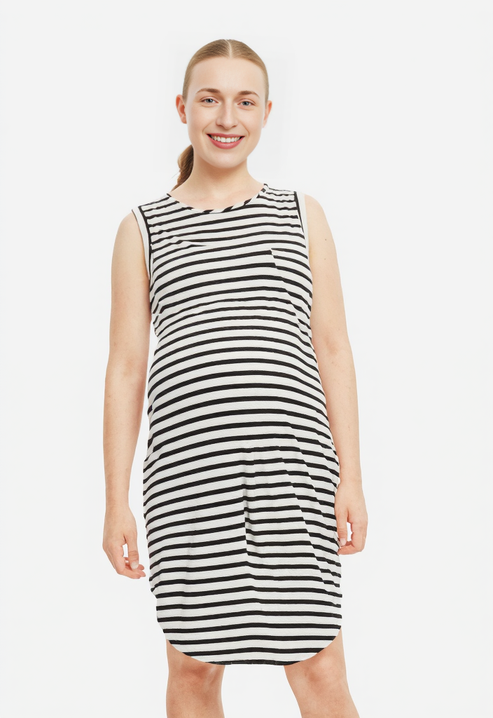 Old Navy white with black stripes dress
