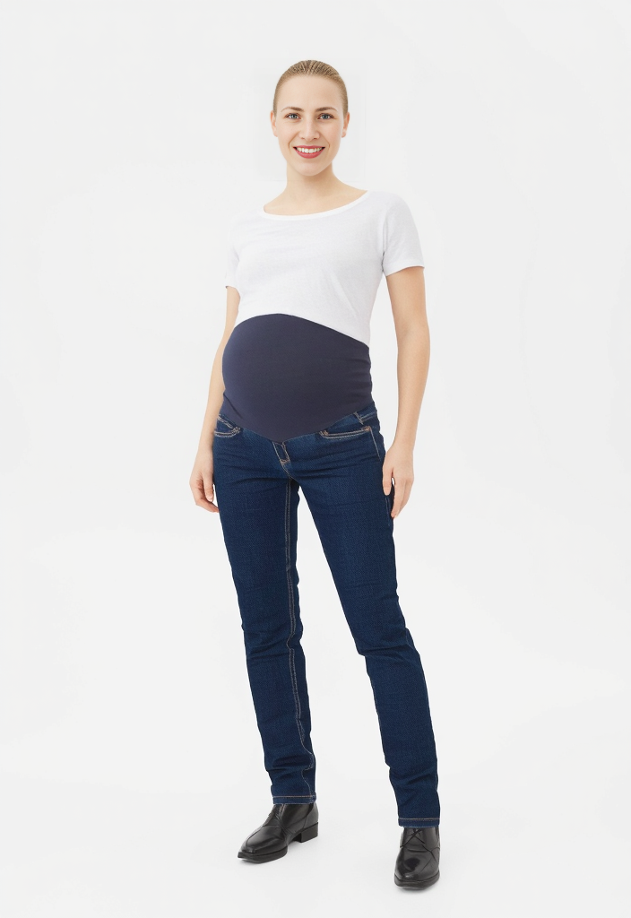 Old Navy Full-Panel Straight Maternity Jeans – Classic Denim, Reliable Comfort