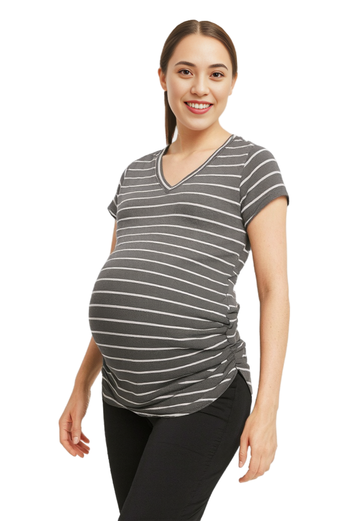 Paisley Sky white stripped top