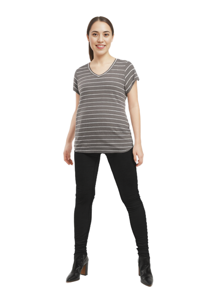 Paisley Sky white stripped top