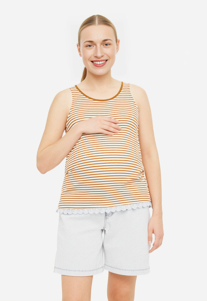 Thyme yellow and white stripe tank