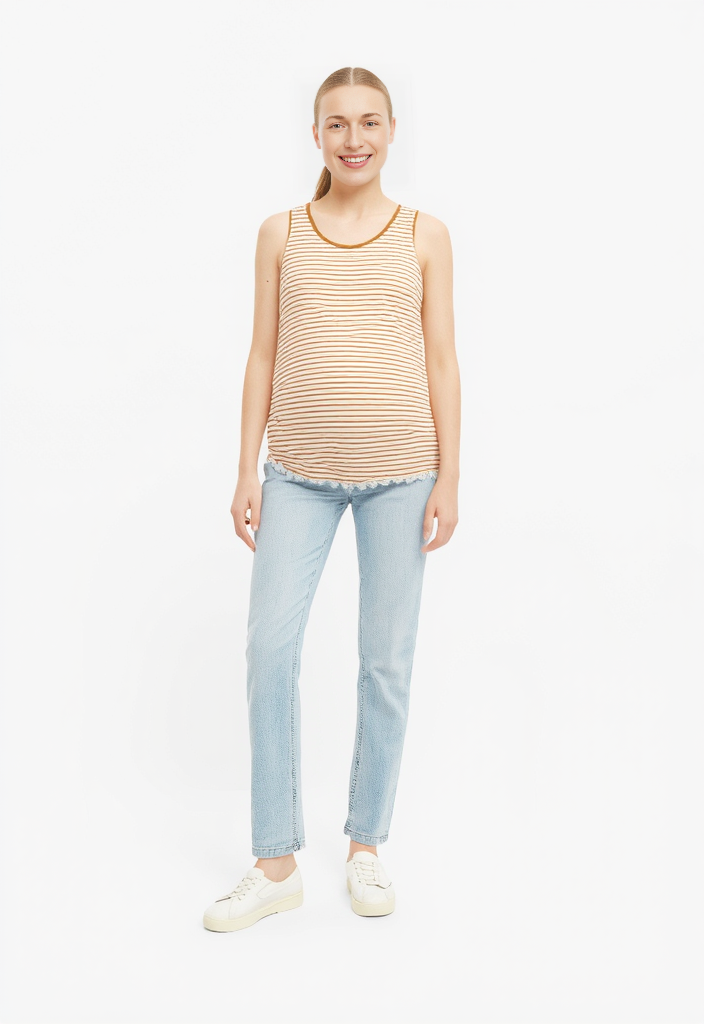 Thyme yellow and white stripe tank