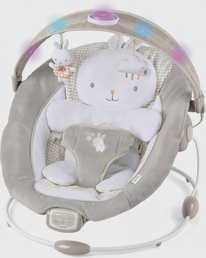 Ingenuity InLighten Twinkle Tails Bouncer – Lights, Sounds & Cozy Support